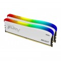 Ram Kingston 16GB 3200MT/s DDR4 CL16 DIMM (Kit of 2) FURY Beast White RGB SE KF432C16BWAK2/16