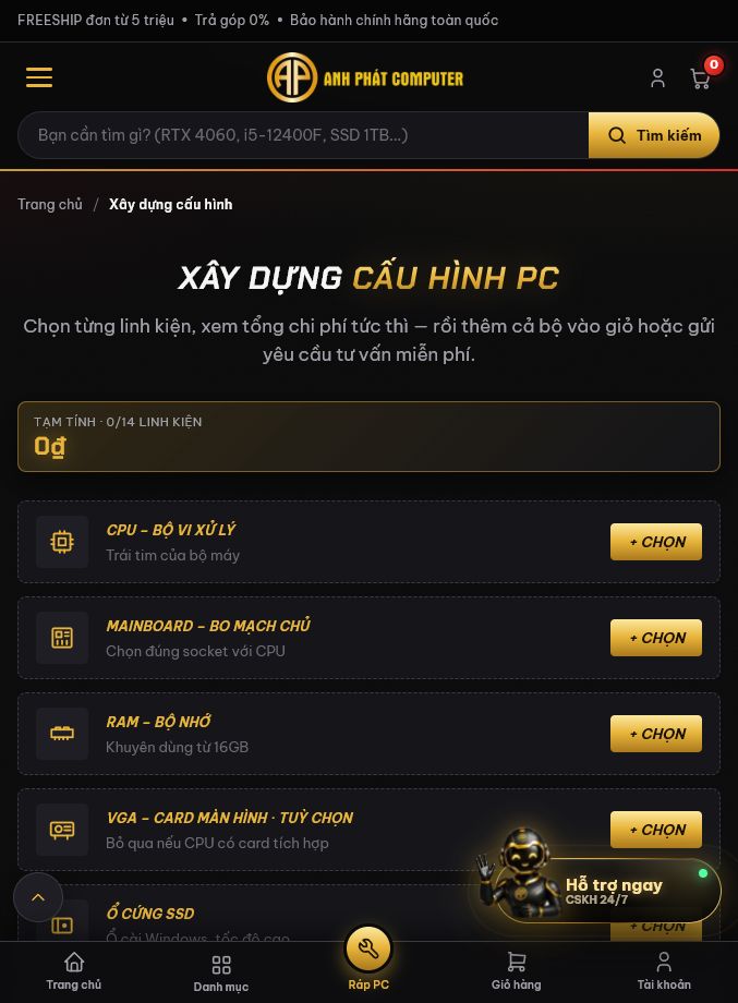 Cách Build PC Từ A-Z 2026: Chọn Linh Kiện, Ráp Máy Và Kiểm Tra Tương Thích