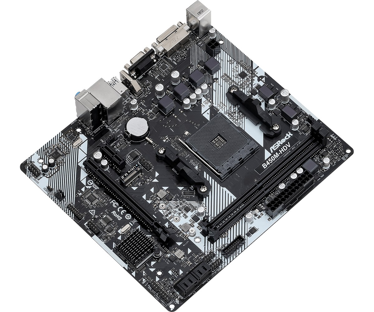 Mainboard ASRock B450M-HDV DDR4 | AM4, mATX, 2 khe RAM
