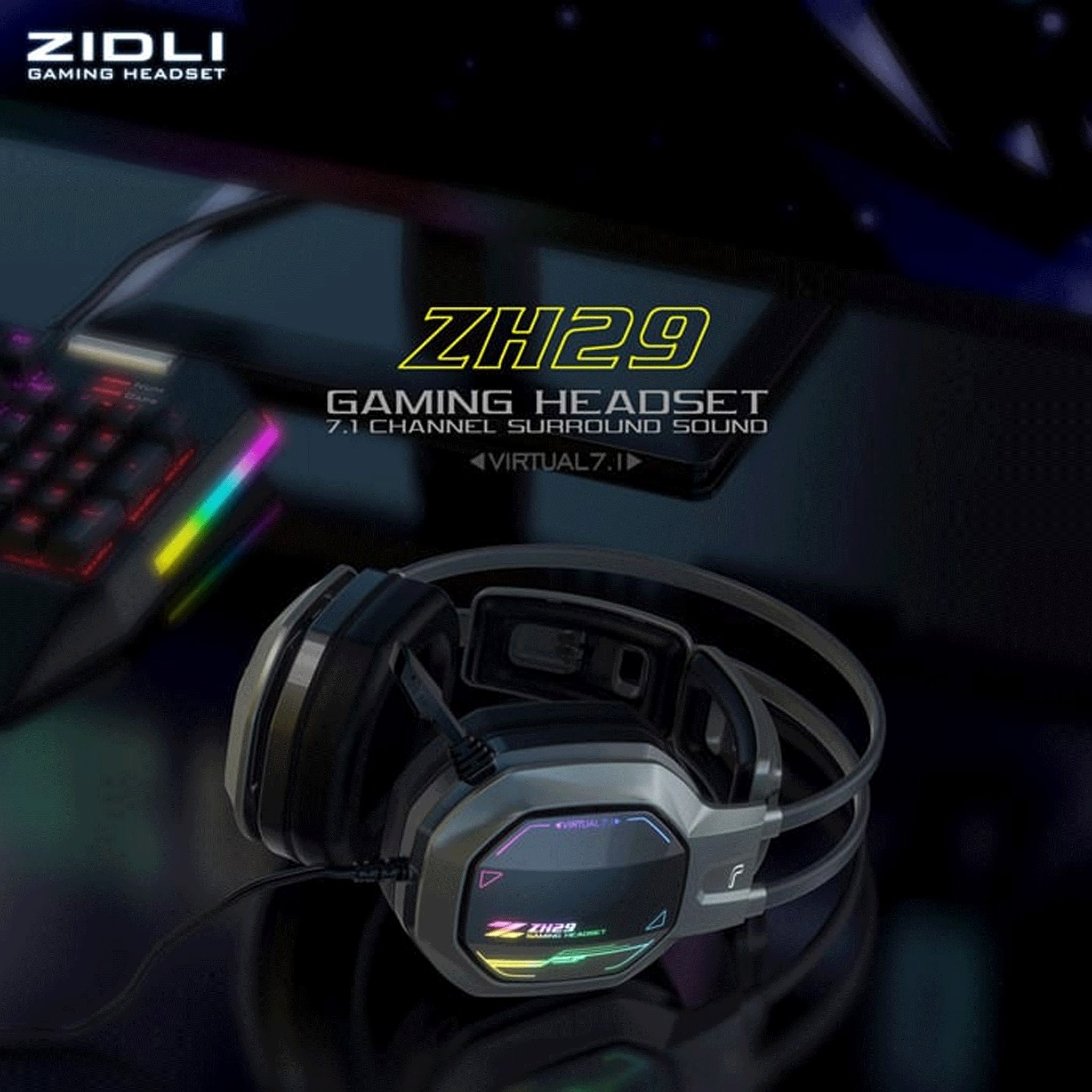 Tai nghe Gaming ZH29 Fly Wing Strike Hard - Grey Mic ngắn no box