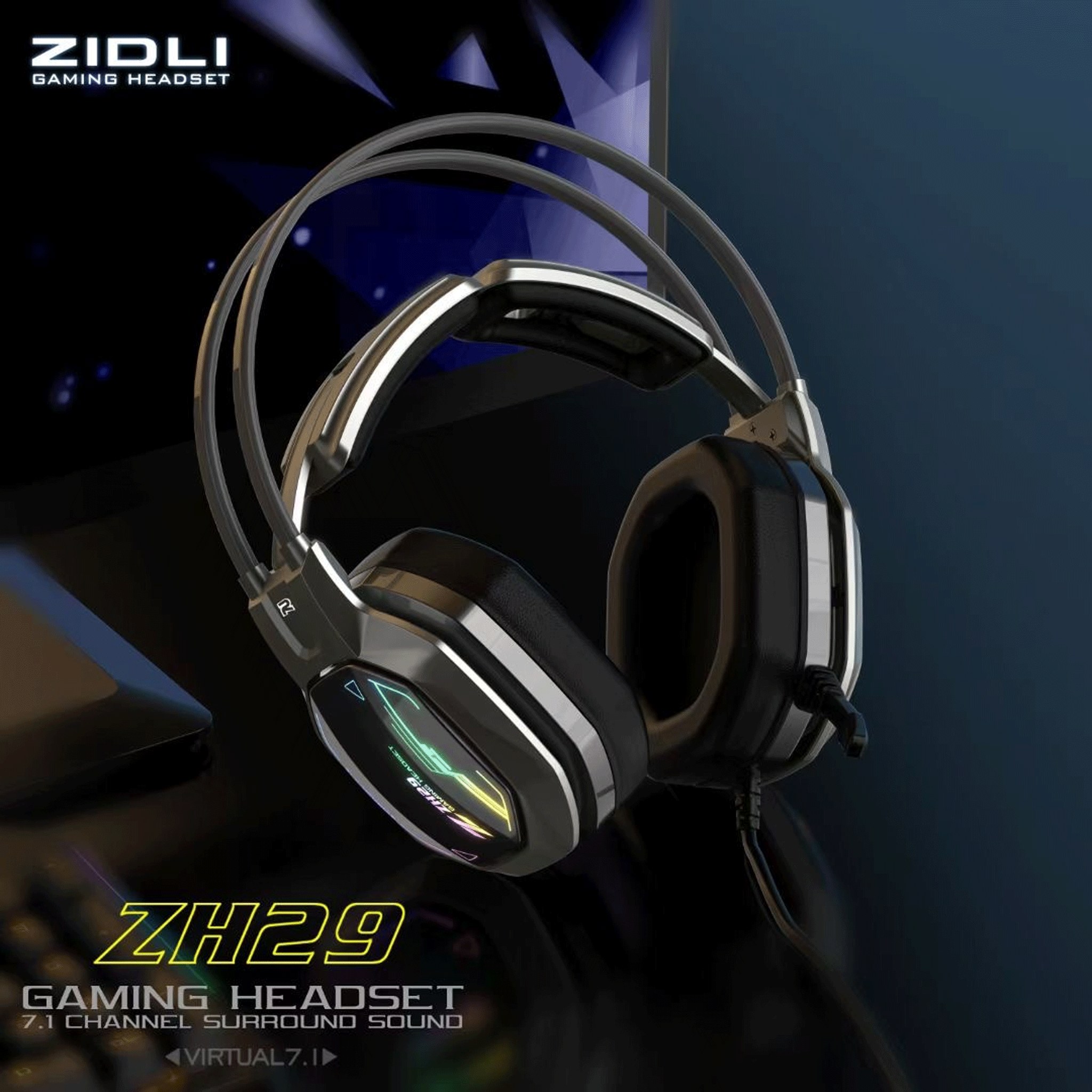 Tai nghe Gaming ZH29 Fly Wing Strike Hard - Grey Mic ngắn no box