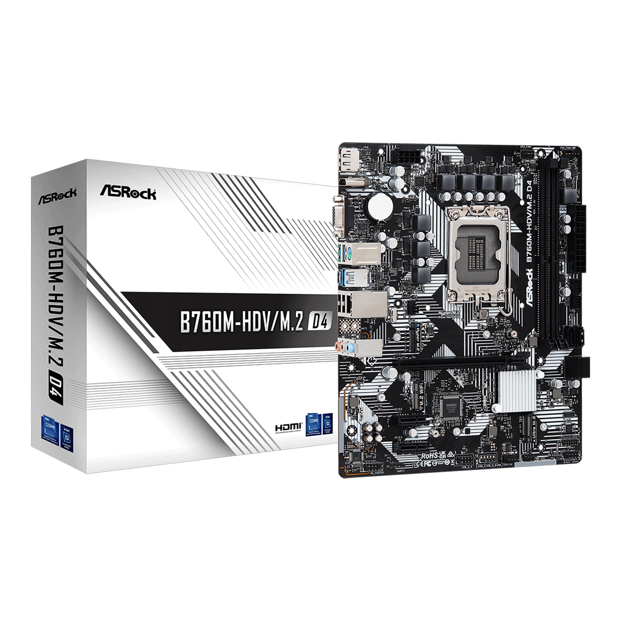 Mainboard ASRock B760M-HDV/M.2 DDR4 | LGA 1700, mATX, 2 khe RAM