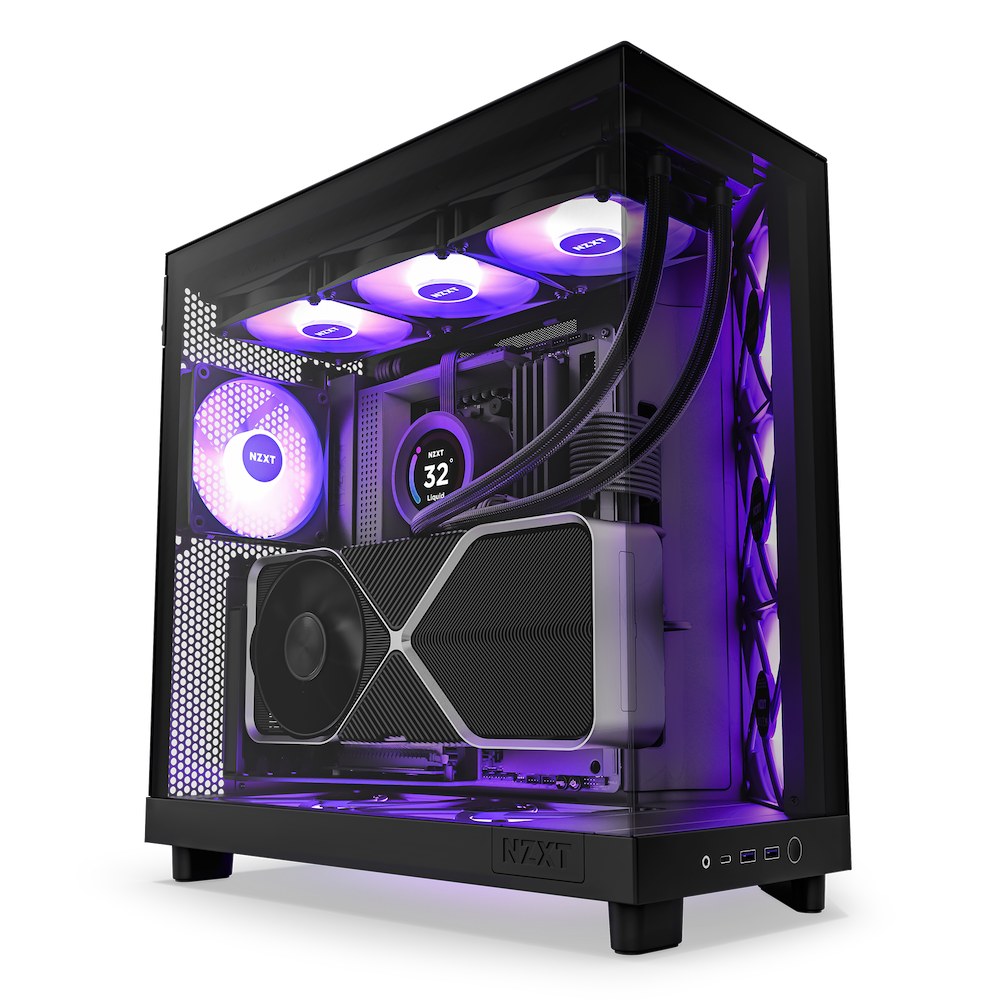 Thùng máy NZXT H6 Flow RGB - Đen