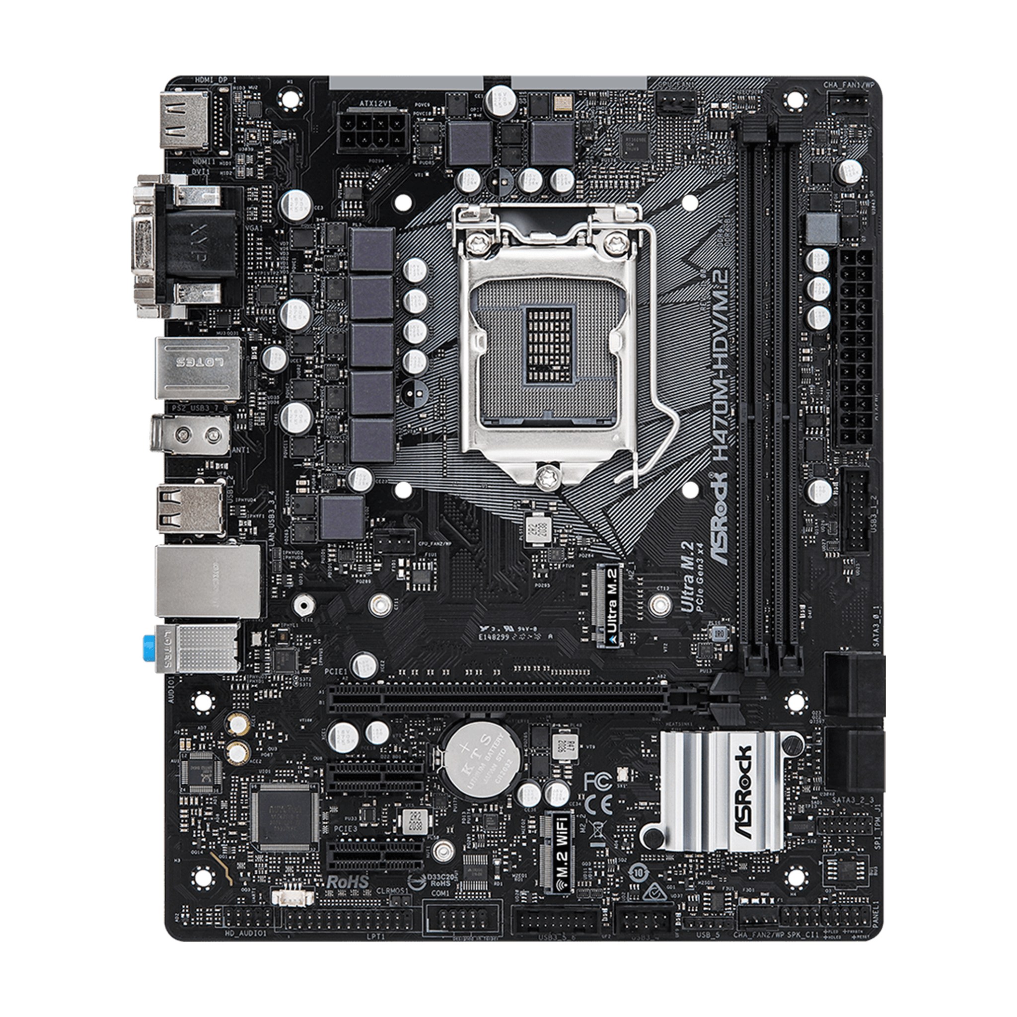 Mainboard ASRock H470M-HDV/M.2 DDR4 Cũ | LGA 1200, mATX, 2 khe RAM
