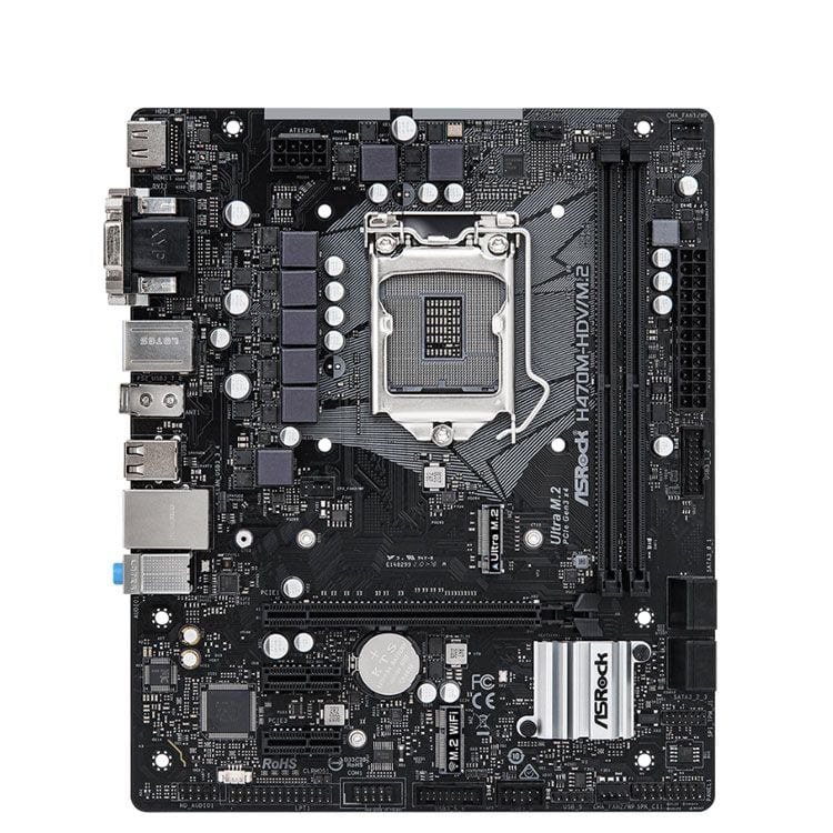 Mainboard ASRock H470M-HDV DDR4 Cũ | LGA 1200, mATX, 2 khe RAM