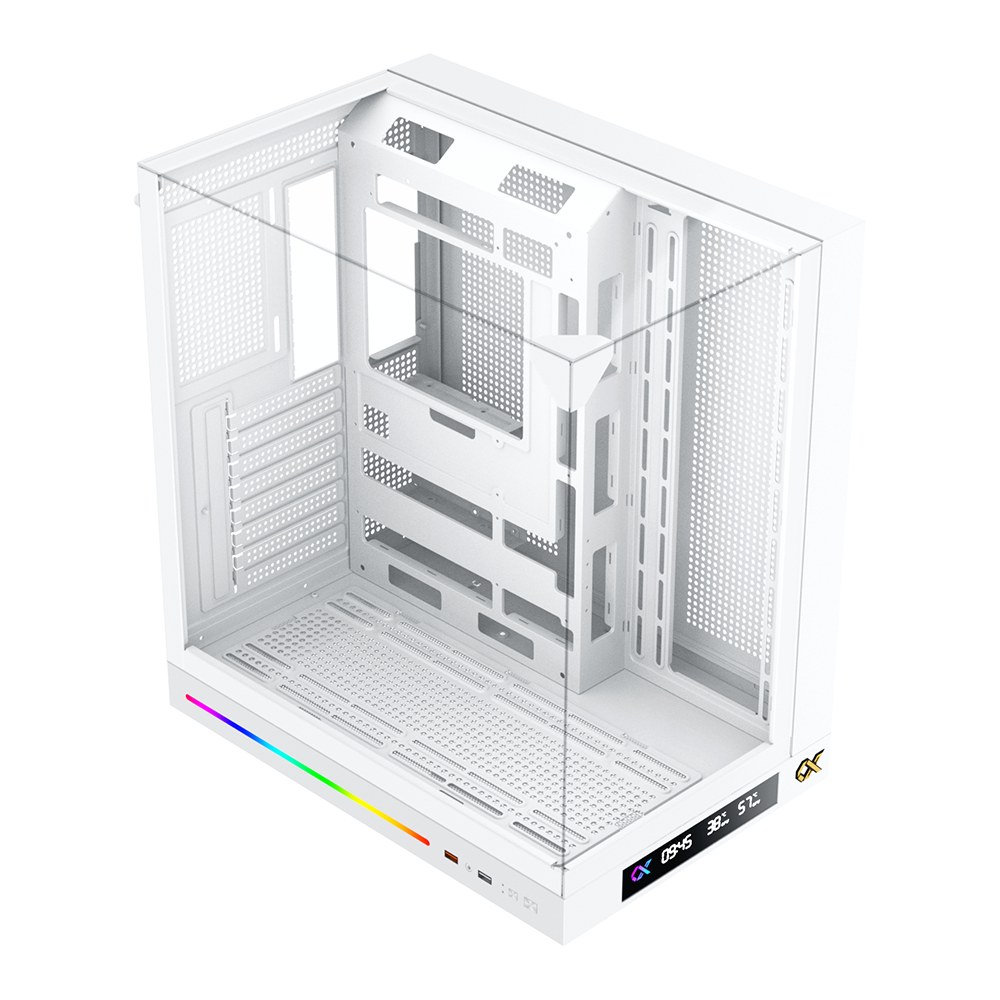 Thùng máy Xigmatek Ocean II Digital ATX Arctic (EN90717) | Không kèm Fan, Trắng