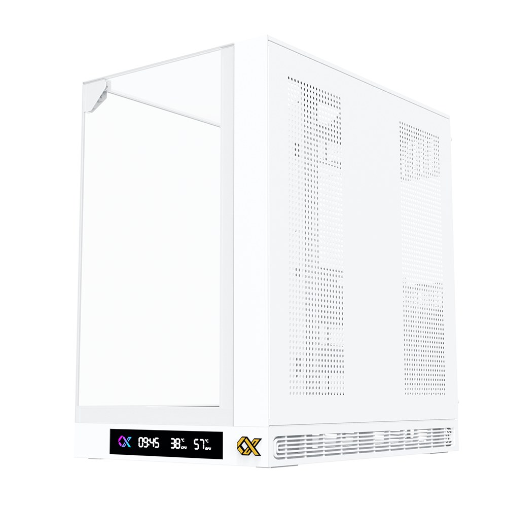 Thùng máy Xigmatek Ocean II Digital ATX Arctic (EN90717) | Không kèm Fan, Trắng