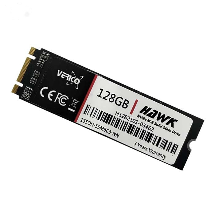 Ổ cứng SSD Verico Hawk 128GB | PCIe Gen3 x2 NVMe, M.2 2280 (1SSOH-SSMBC3-NN)