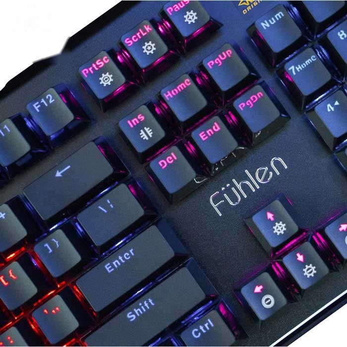 Bàn Phím Cơ Fuhlen Destroyer Led Rainbow Switch Quang Học (Đen)