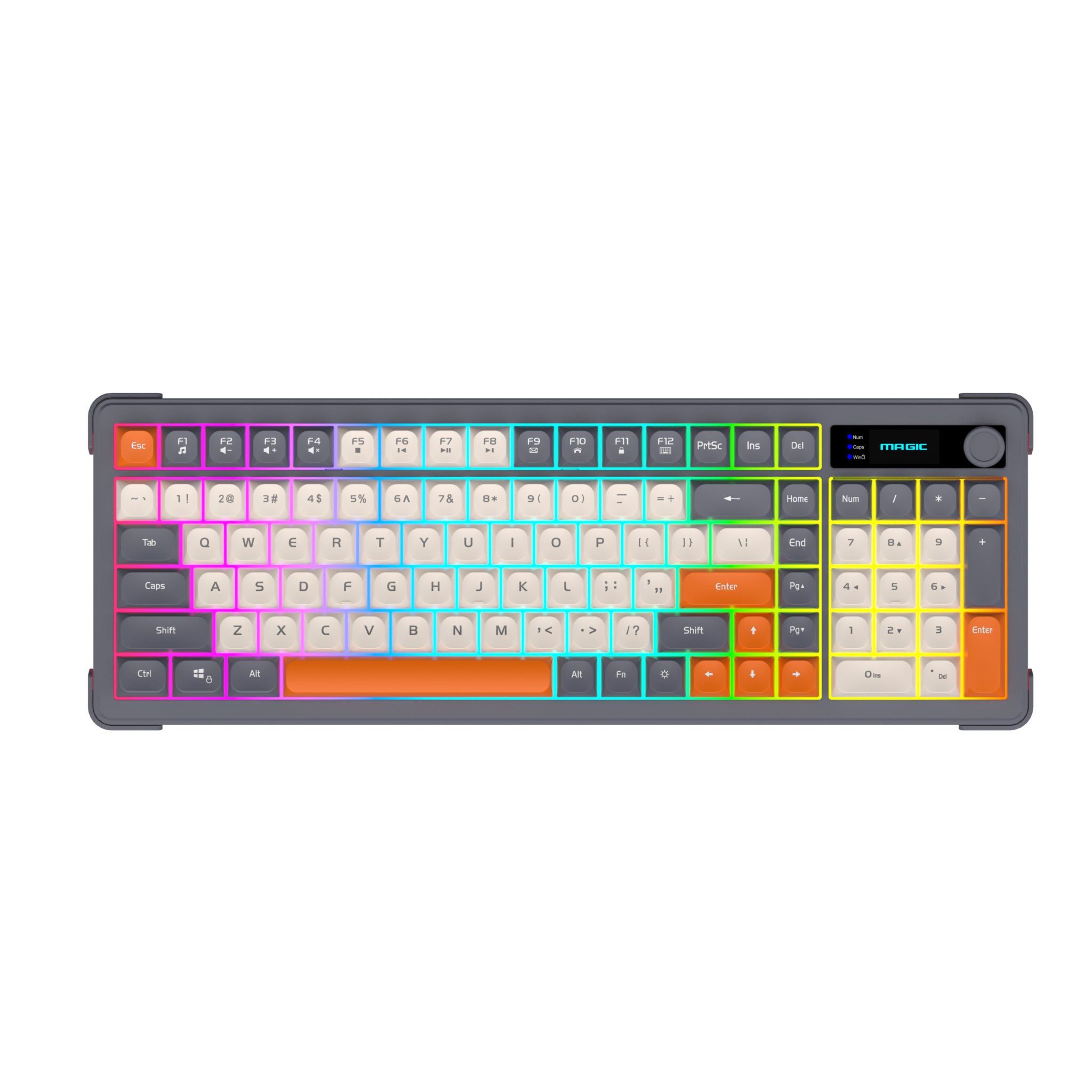 Bàn phím giả cơ gaming Magic K-01L | Có dây, Led Rainbow
