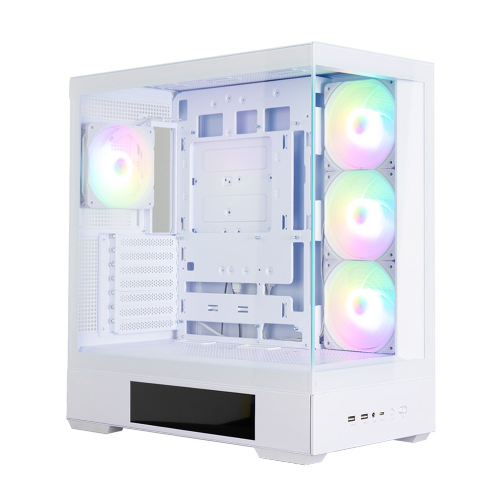 Thùng máy Zalman P40 DS (Kèm sẵn 4 Fan) | ATX, Trắng