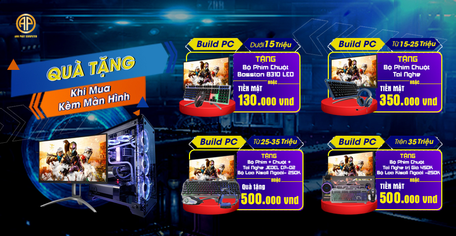 Build PC Kèm Màn Hình - Nhận Ngay Quà Rủng Rỉnh