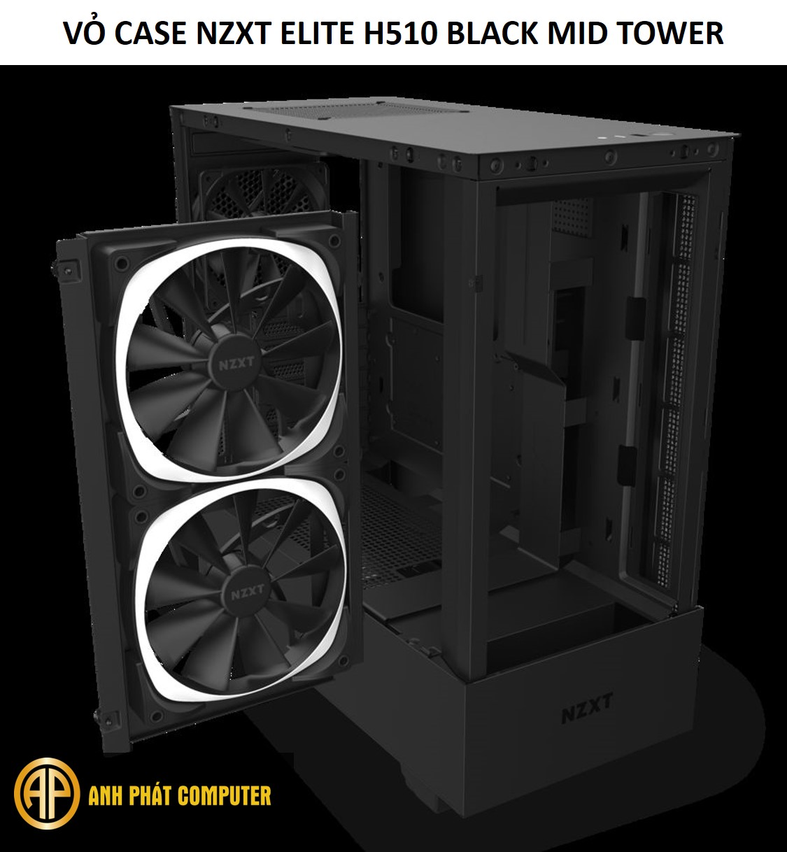 Thùng cpu chơi game Nzxt Elite H510 Black Mid tower