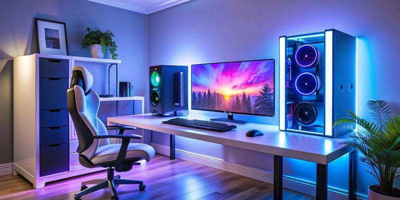 Gamer đang trải nghiệm trên dàn PC Gaming Full Trắng B760M với đèn RGB lung linh