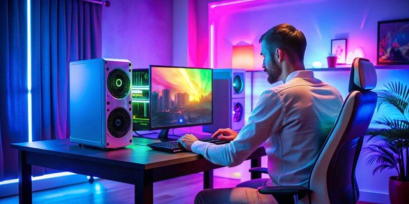 Người chơi game thưởng thức trải nghiệm với dàn PC Gaming Full Trắng B760M I5 14600K 16GB RTX 3060