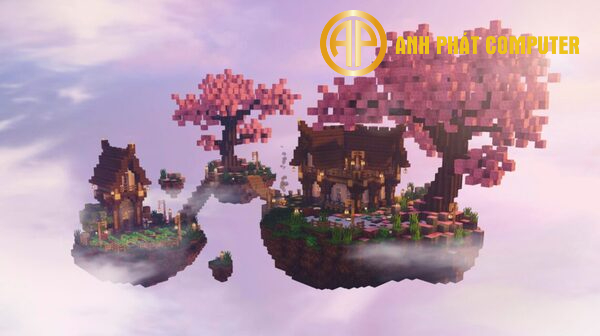 Ngôi nhà trên cây trong game Minecraft kiểu thần tiên