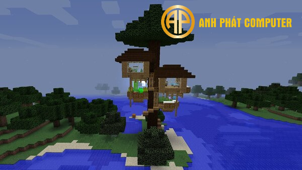 Nhà cây trong Minecraft cho người mới bắt đầu