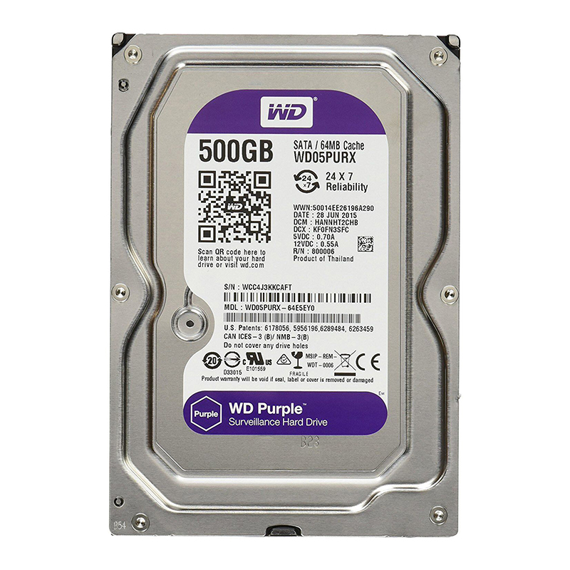 Ổ cứng HDD 500GB Sata 3 Western Purple Digital Sata | Tin Học Anh Phát