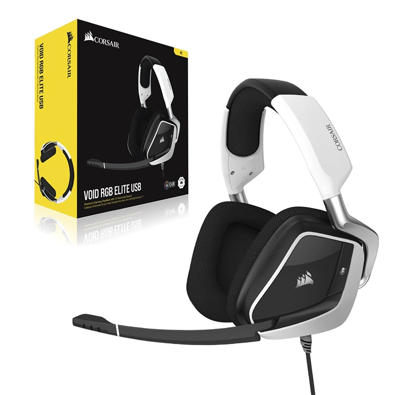 Tai nghe Có dây Chơi Game CORSAIR chơi VOID RGB ELITE USB 7.1 White - NEW (Cái)