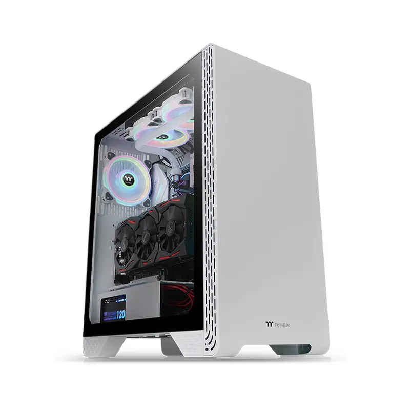 Vỏ Case Thermaltake S300 Snow White Tempered Glass