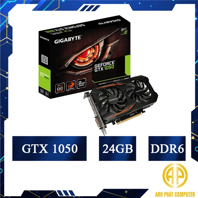 Card màn hình cũ GIGABYTE Gtx 1050 Oc