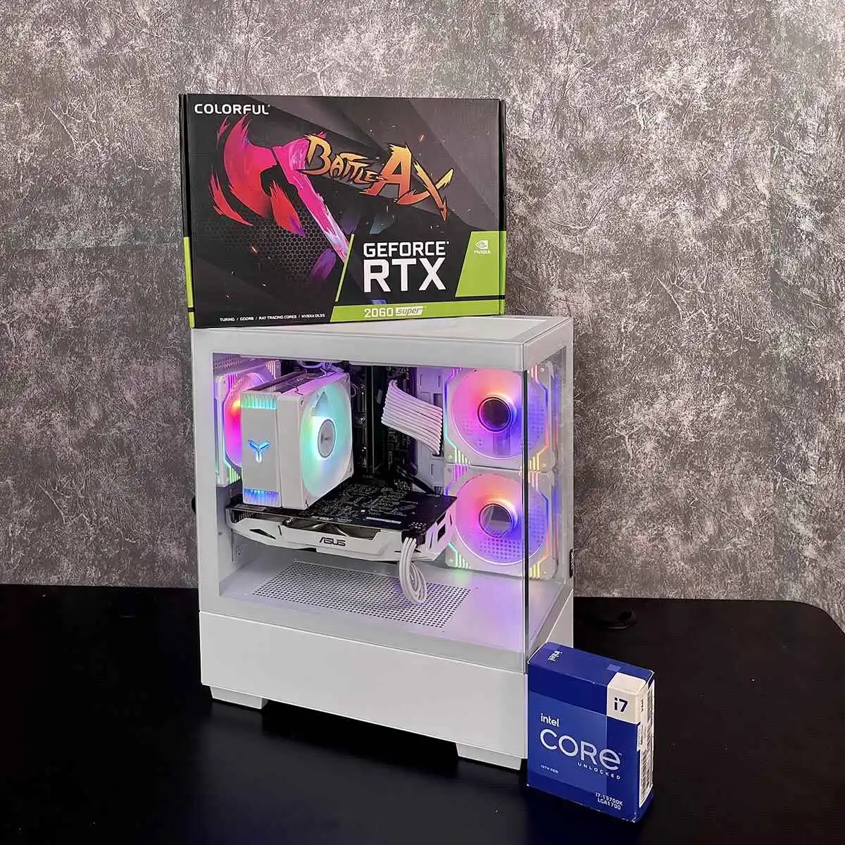  Dàn Pc Gaming Full Trắng Z590M I5 11400F 16GB RTX 3050  Kèm Màn Hình 24inch 100Hz 