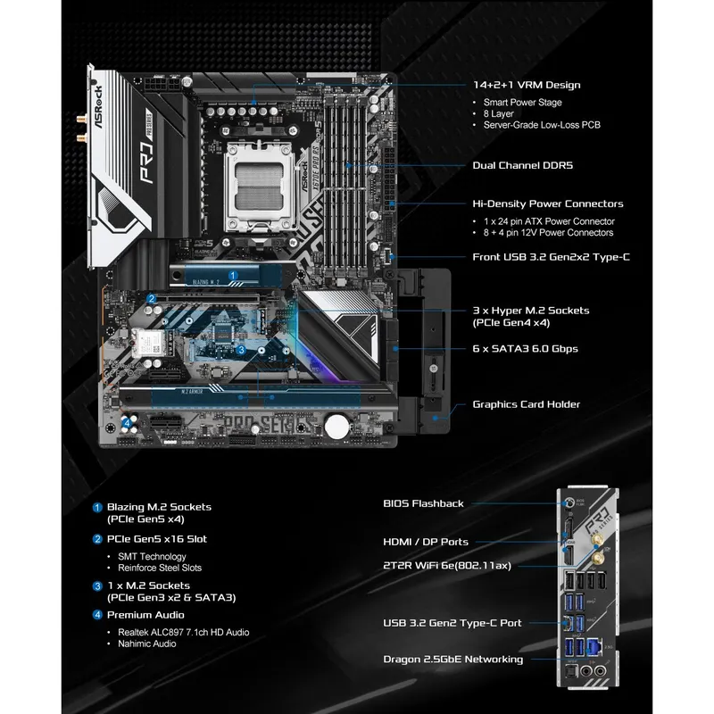 MainBoard Asrock X670E Pro RS