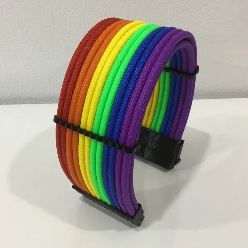 Dây Nối Dài Bọc Lưới Rainbow 24PIn + 8Pin Vga