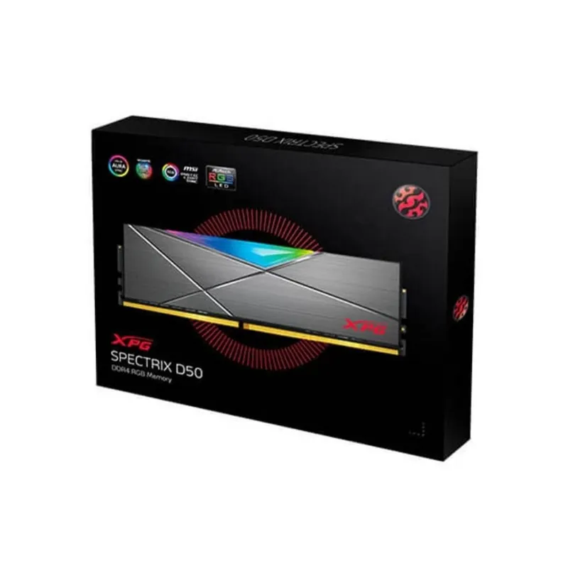 RAM ADATA XPG D50 DDR4 16GB 3200 GREY RGB AX4U3200716G16A-ST50