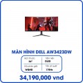 Màn hình máy tính Dell AW3423DW (34inch, WQHD, OLED, 175Hz, 0.1ms, 250 cd/m², Cong, 1800R)