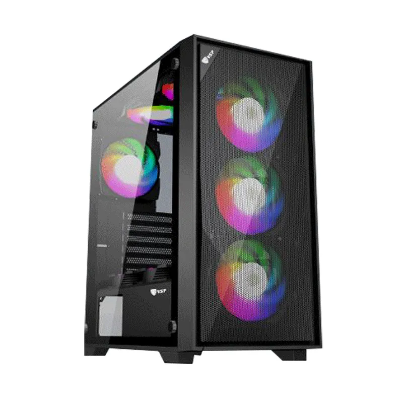 Vỏ Case VSP Gaming FA-01 - Black | Support E-ATX, Workstation, Không kèm fan
