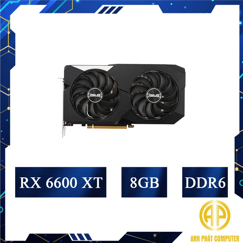 Card màn hình cũ ASUS Dual RX 6600 XT 8GB