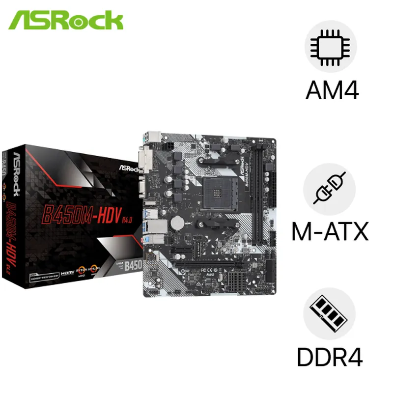 Mainboard Asrock B450M-HDV R4.0