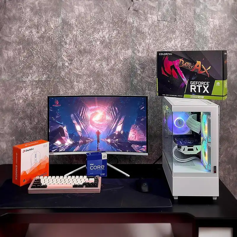  Dàn Pc Gaming AP Bể Cá Trắng H510M I3 10105F 8GB GTX 1650  Kèm Màn Hình Không Có Dữ Liệu 