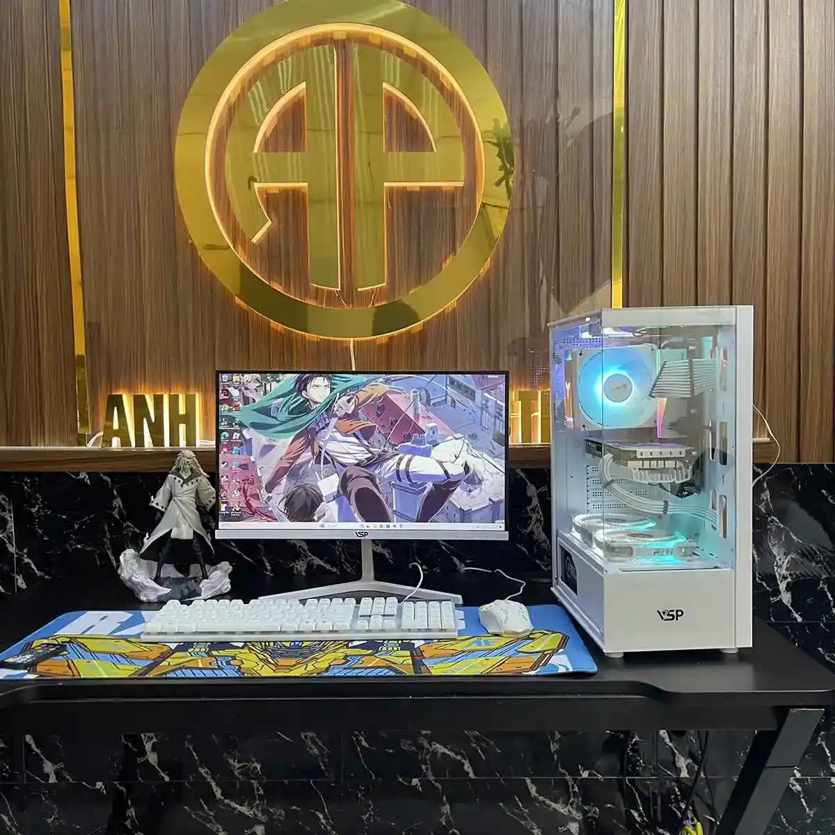  Dàn Pc Gaming Full Trắng H510M I3 10105F 16GB RTX 3050 Màn Hình 24inch 100Hz 