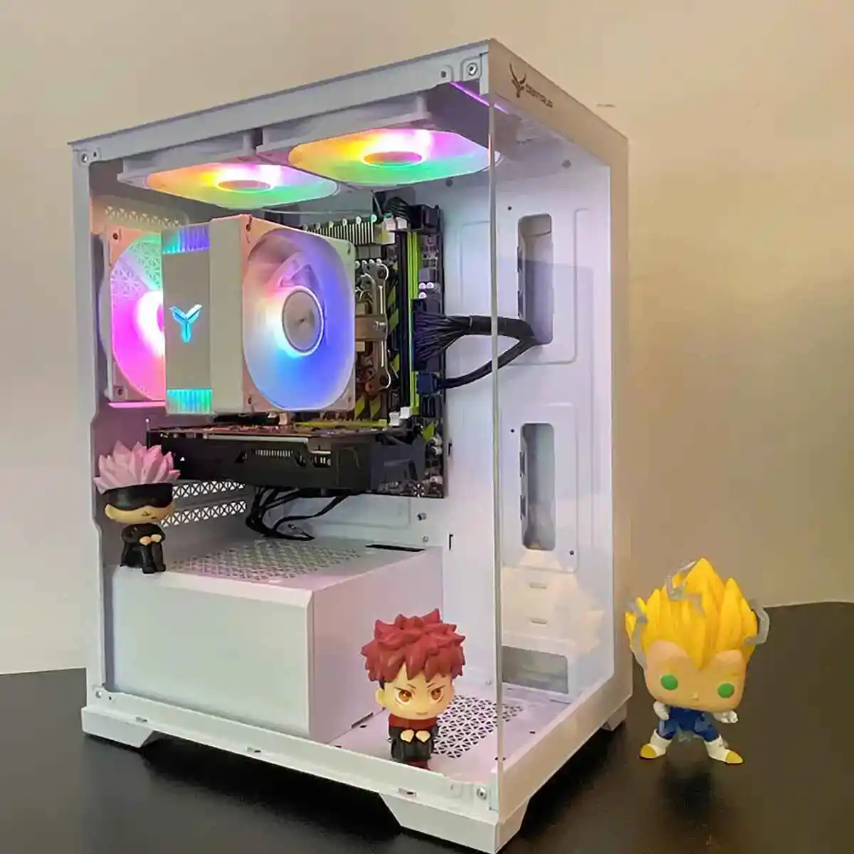  Dàn Pc Gaming Full Trắng H510M I3 10105F 16GB RTX 3050 Màn Hình 24inch 100Hz 