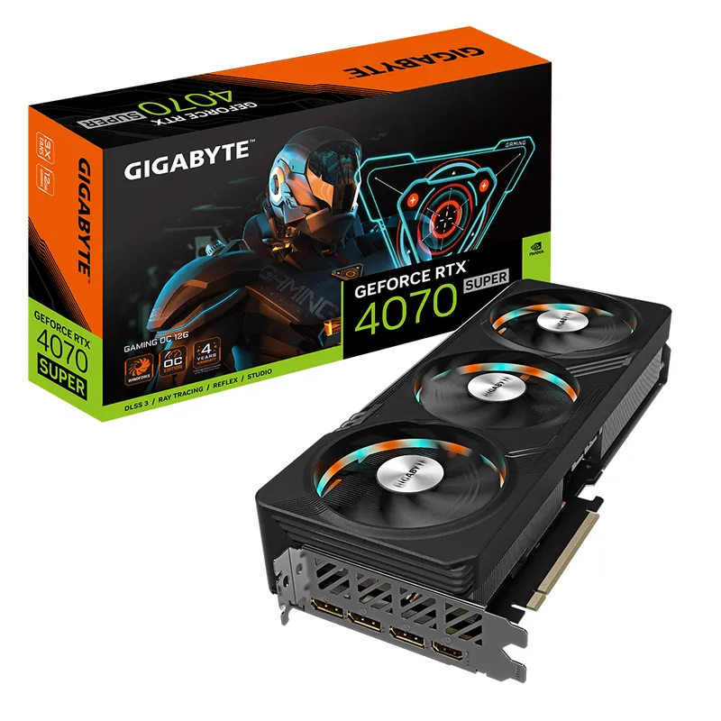Card màn hình GIGABYTE RTX 4070 SUPER GAMING OC 12G (GV-N407SGAMING OC-12GD)