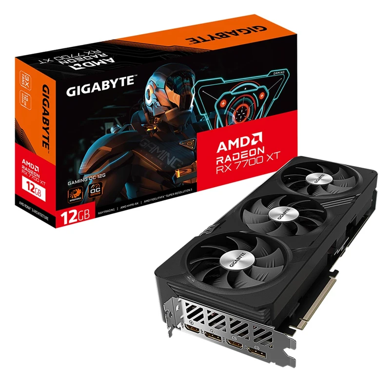 Card màn hình GIGABYTE Radeon RX 7700 XT Gaming OC 12G (GV-R77XTGAMING OC-12GD)