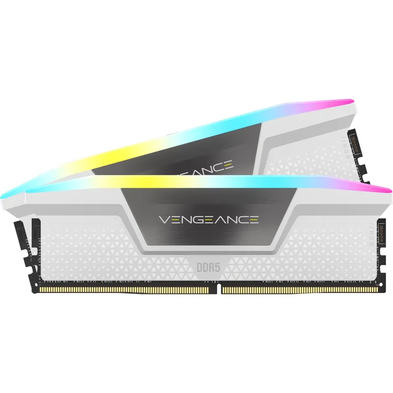 Ram Corsair Vengeance RGB White 32GB | 2 x 16GB, DDR5, 6000MHz (CMH32GX5M2E6000C36W)