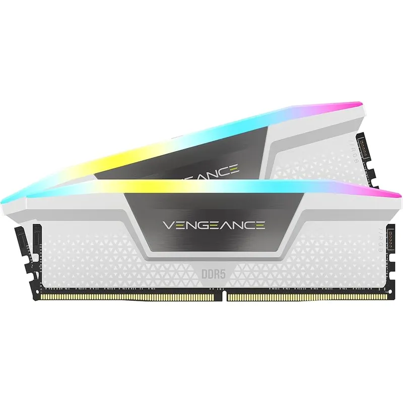 Ram Corsair Vengeance RGB White 32GB | 2 x 16GB, DDR5, 6000MHz (CMH32GX5M2E6000C36W)