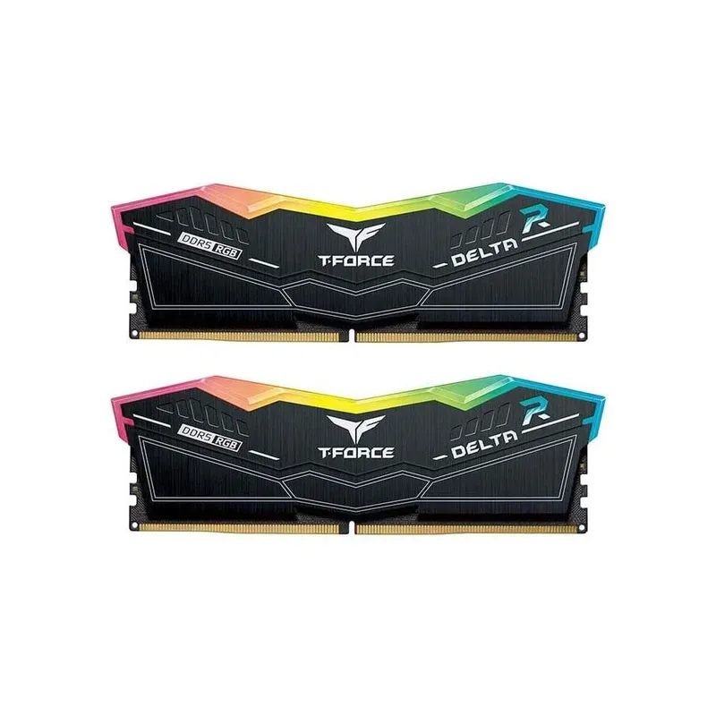 Ram DDR5 TEAMGROUP 32G/6000 T-Force Delta Black RGB (2x16GB) Tản Nhiệt (FF3D532G6000HC38ADC01)