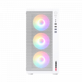 Vỏ case Magic GM-01 Mesh - Trắng | MATX, Sẵn 4 fan RGB