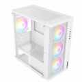 Vỏ case Magic GM-01 Mesh - Trắng | MATX, Sẵn 4 fan RGB