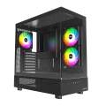 Vỏ Case Montech XR ATX - Black | Hồ cá, kèm sẵn 3 fan