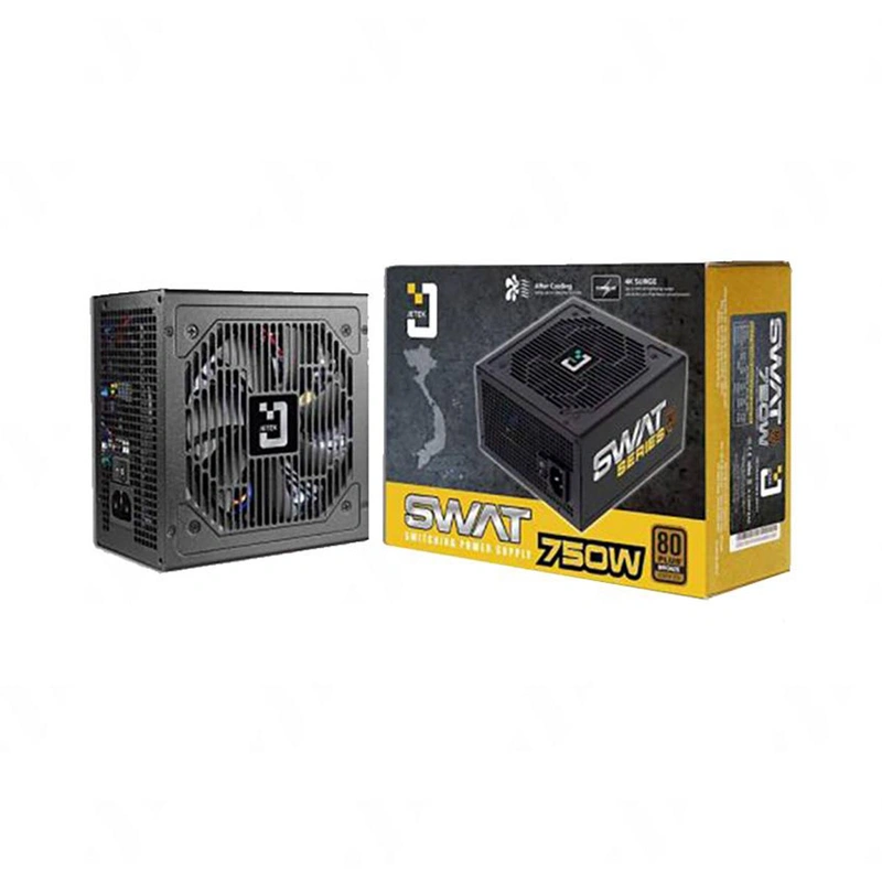 Nguồn Máy Tính cũ Jetek 750W Bronze 80 Plus Swat Đen SAT 750