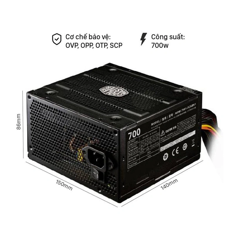 Nguồn Máy Tính cũ Cooler Master Elite V3 230V PC700 700w