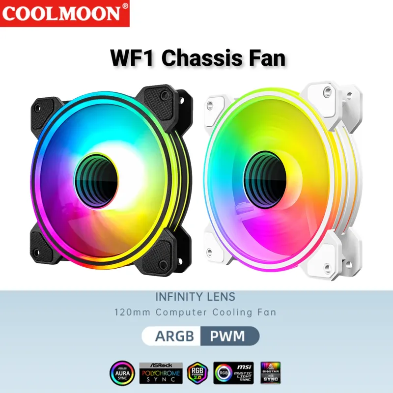Fan Case LED RGB Coolmoon WF1 | Đen