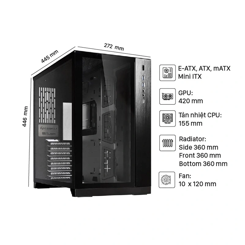 PC AMD Đen X870 R9 9900X 32GB RX 7900 XTX ( All New)