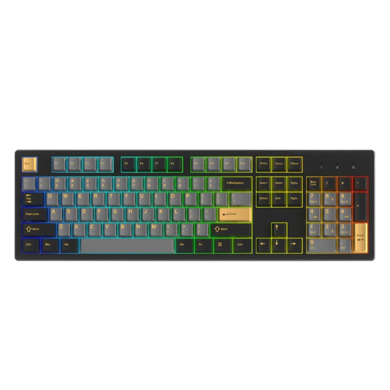 Bàn phím cơ Dare-U EK104 Pro Black Golden | Wireless, triple mode, RGB