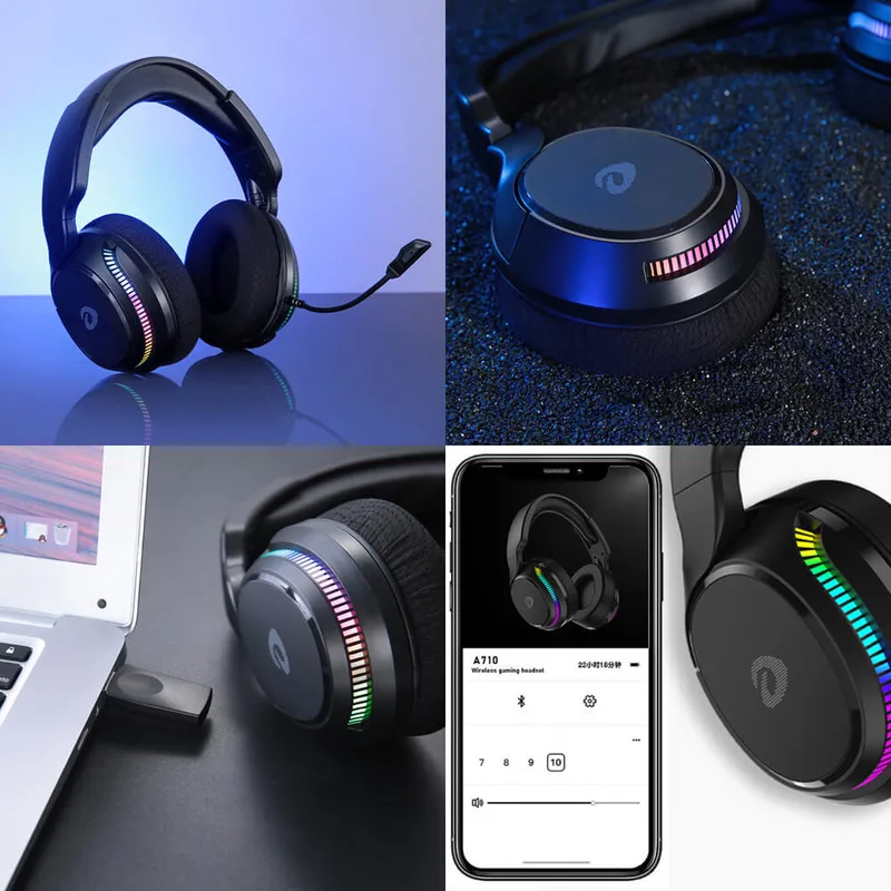 Tai Nghe Gaming Dare-U A710 RGB Wireless - White